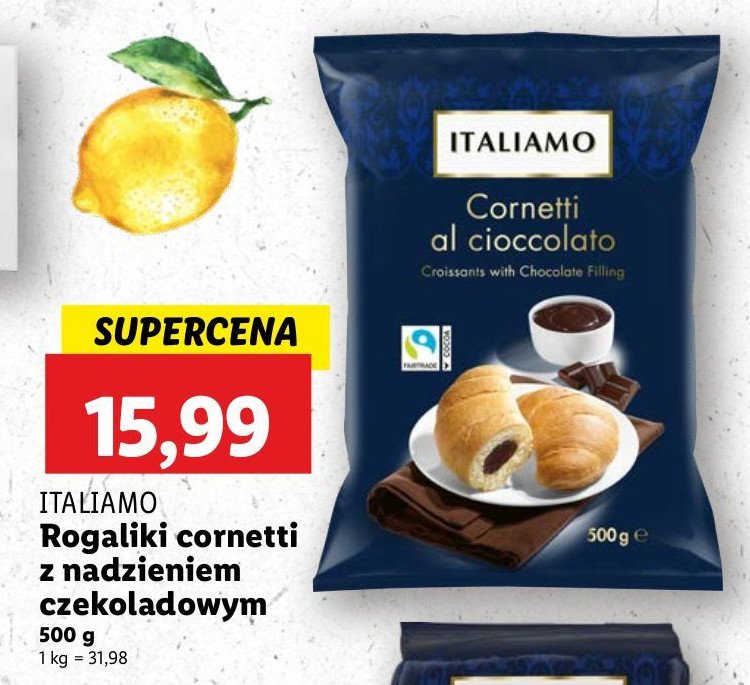 Rogalik z nadzieniem czekoladowym Italiamo promocja w Lidl