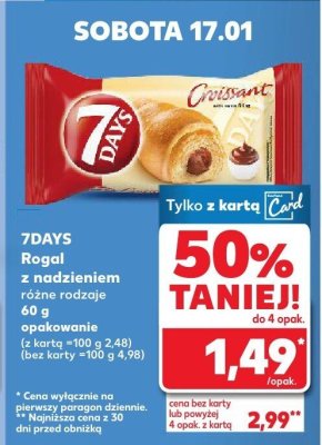 Rogal z nadzieniem różne rodzaje promocja w Kaufland
