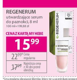 Utwardzacz do paznokci Regenerum promocja