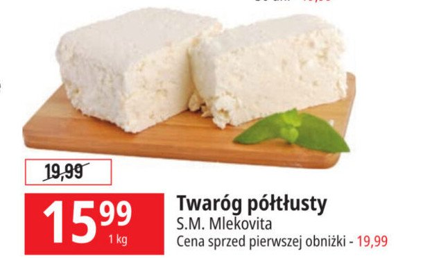 Twaróg półtłusty Mlekovita promocja w Aldi