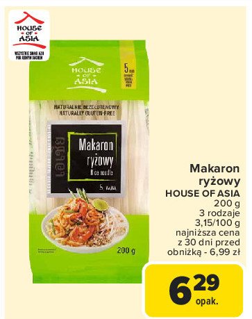 Makaron ryżowy 5 mm House of asia promocja w Carrefour Market