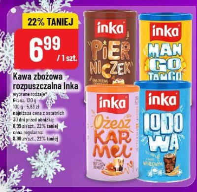 Kawa zbożowa rozpuszczalna Inka promocja w POLOmarket