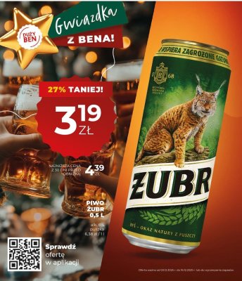 Piwo promocja w Duży Ben