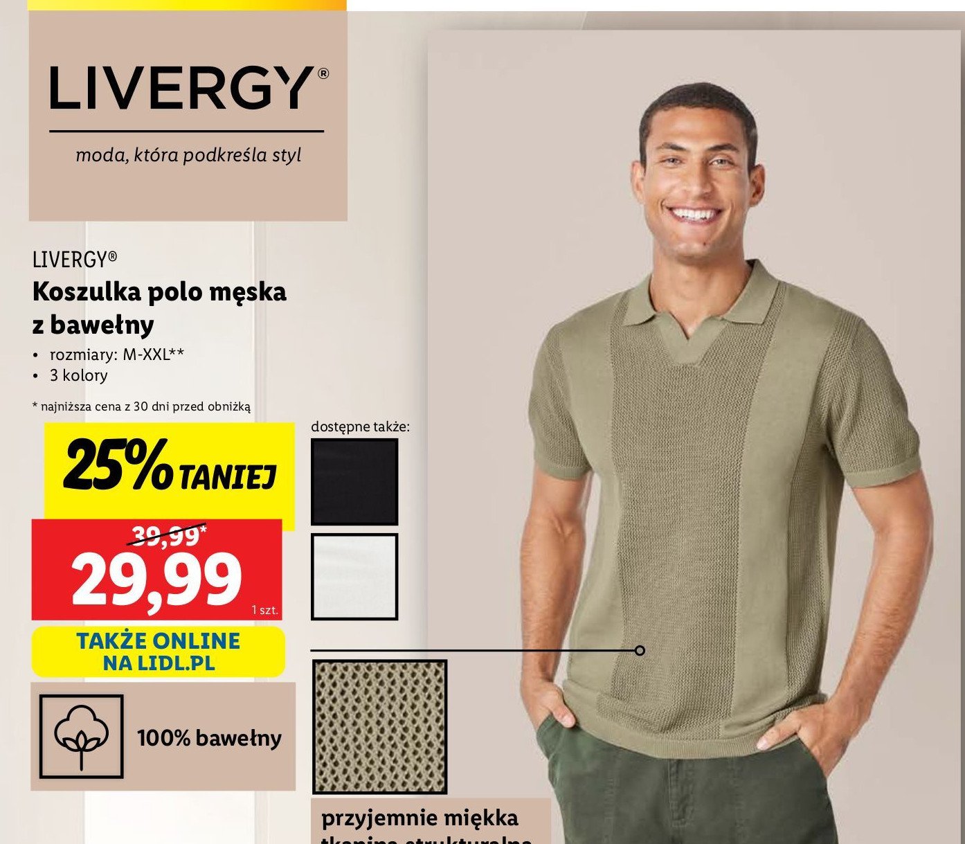 Koszulka polo m-xxl Livergy promocja w Lidl