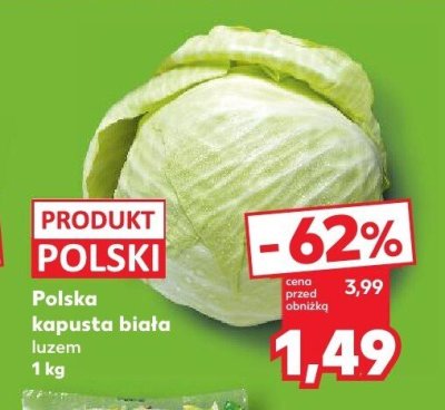 Kapusta polska biała luzem promocja w Kaufland