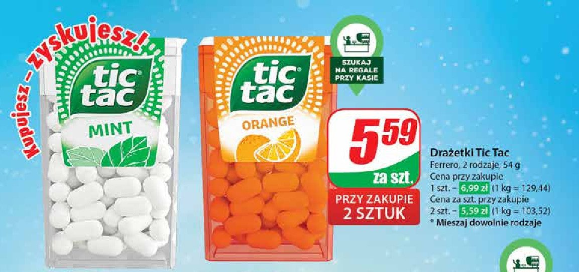 Cukierki fresh mint Tic tac promocja