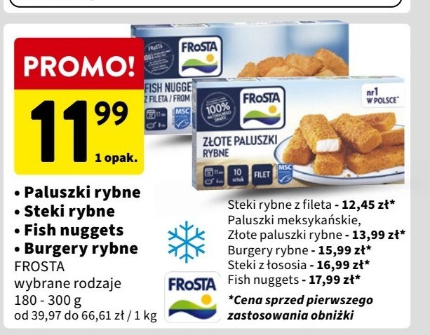 Burgery rybne Frosta promocja w Intermarche