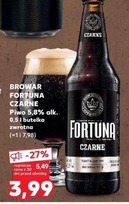 Piwo czarne zwrotna promocja w Kaufland