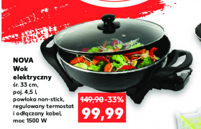 Wok elektryczny 33 cm promocja
