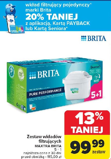 Filtr do wody pure performance pro Brita maxtra promocja