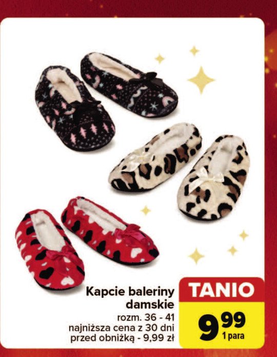 Kapcie baleriny 36-41 promocja w Carrefour