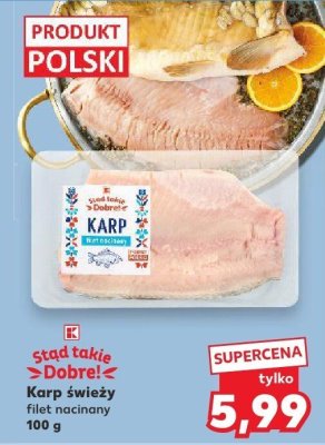 Karp świeży filet nacinany 100 g promocja w Kaufland