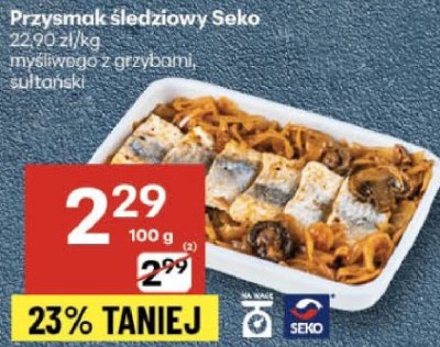 Przysmak śledziowy Seko promocja w Delikatesy Centrum