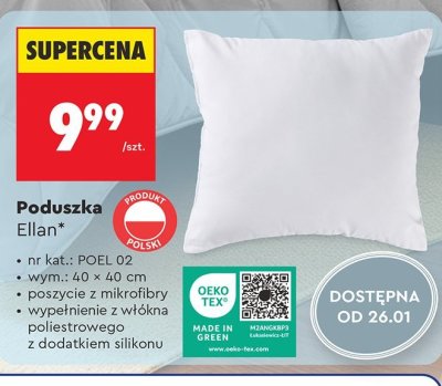 Poduszka Ellan SMUKEE, 40 × 40 cm promocja w Biedronka
