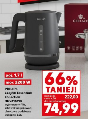 Czajnik Philips Essentials Collection HD9314/90 promocja w Kaufland