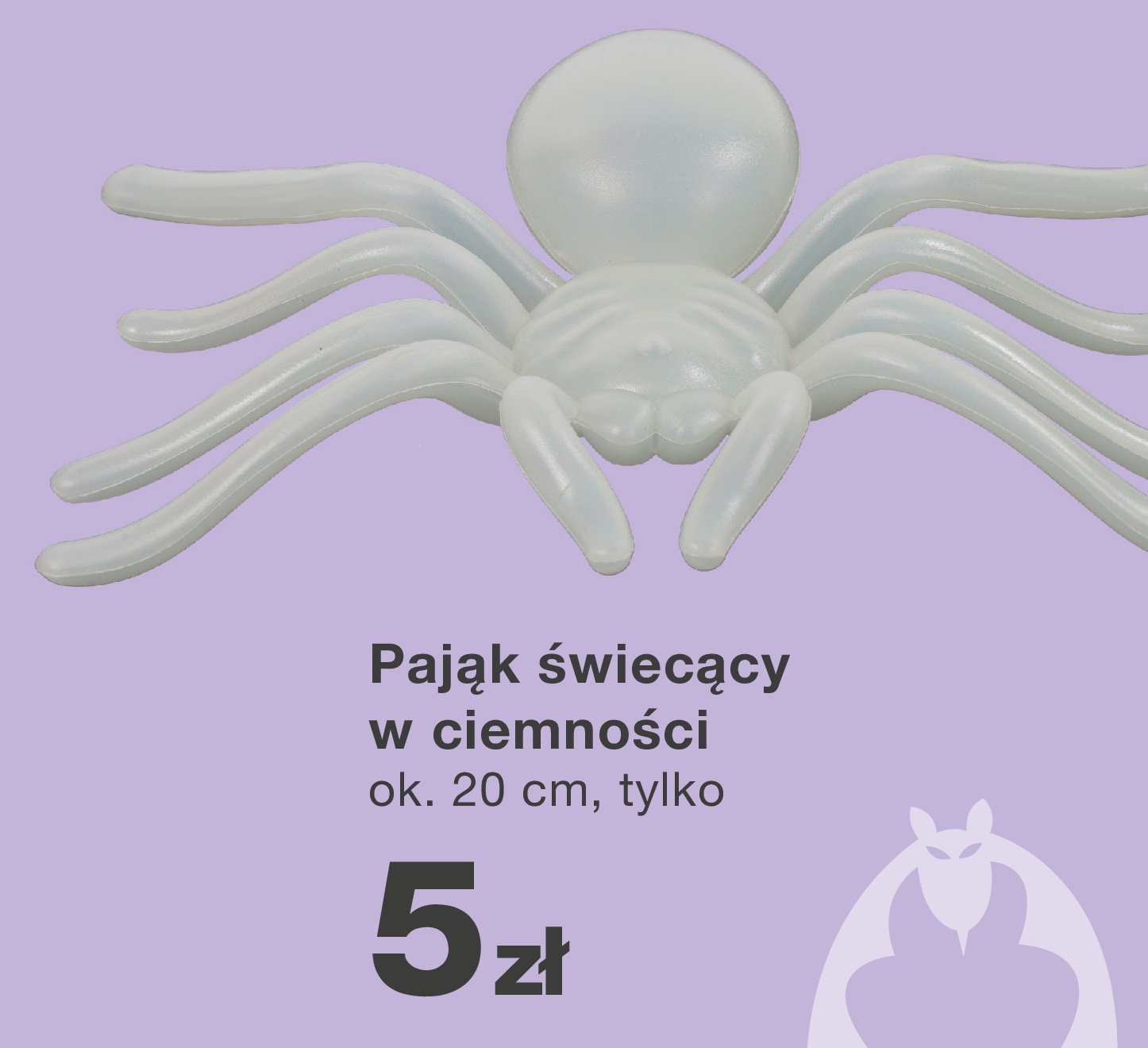 Pająk świecący w ciemności 20 cm promocja