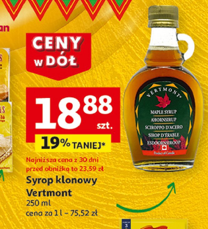 Syrop klonowy promocja w Auchan