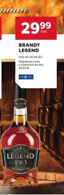 Brandy Legend 1863 0,5 l promocja w Stokrotka