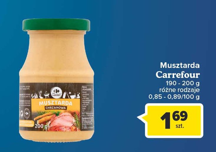 Musztarda chrzanowa Carrefour classic promocja