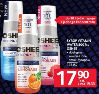 Syrop vitamin water 500 ml Oshee promocja w Selgros