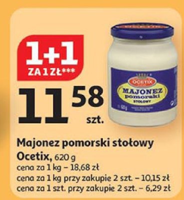 Majonez pomorski stołowy Ocetix promocja w Auchan
