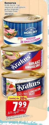 Konserwa mięsko ze smalczykiem, gulasz angielski, luncheon meat ANIMEX promocja w Prim Market
