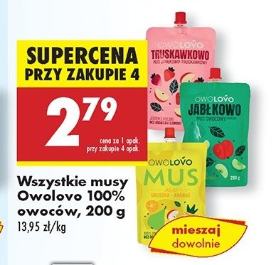 Mus jab艂ko gruszka ananas Owolovo promocja