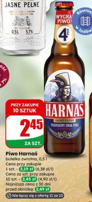 Piwo Harnaś Jasne Pełne promocja w Dino