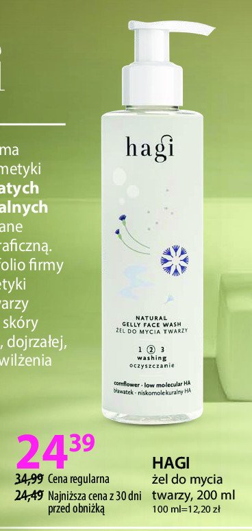 Żel do mycia twarzy Hagi natural promocja