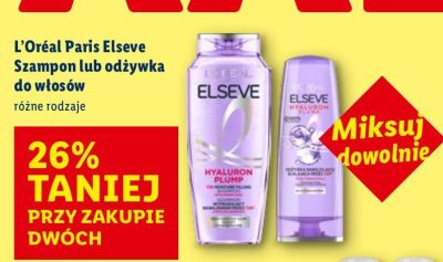 Szampon lub odżywka do włosów L'Oréal Paris Elseve różne rodzaje promocja w Lidl