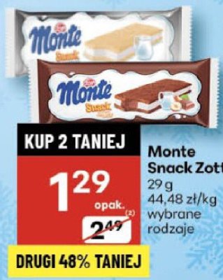 Monte Snack Zott 29 g promocja w Delikatesy Centrum