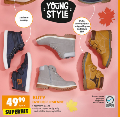 Buty dziecięce jesienne 31-36 Youngstyle promocja