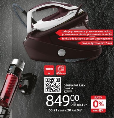 Generator pary GV9721 Tefal promocja w Selgros