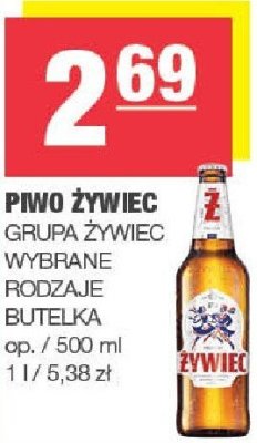 Piwo Żywiec Grupa Żywiec wybrane rodzaje butelka promocja w SPAR