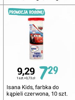Farbka do kąpieli czerwona Isana kids promocja