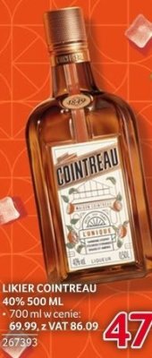 Likier Cointreau 40% 500 ML promocja w Selgros