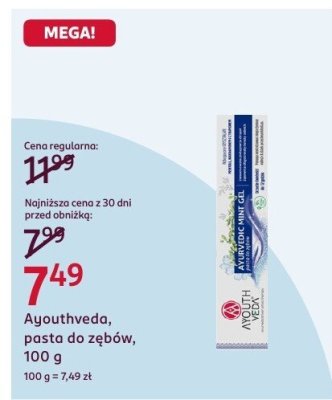 Pasta do zębów, 100 g promocja w Rossmann