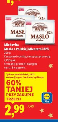 Masło z Polskiej Mleczarni 82% promocja w Lidl