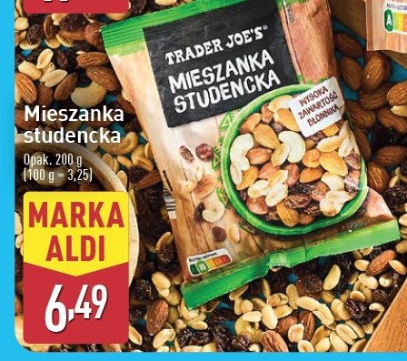 Mieszanka studencka Trader joe's promocja w Aldi