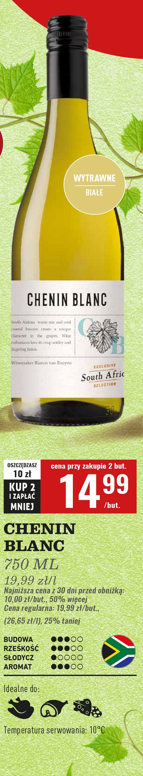 Wino Chenin blanc promocja w Biedronka