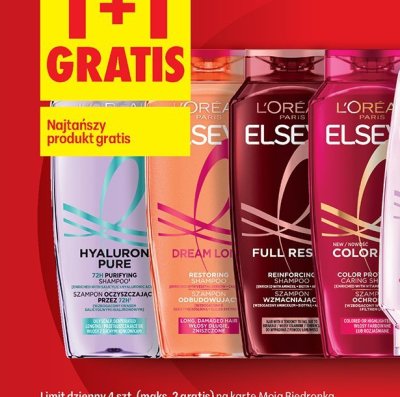Szampon do włosów Elseve, różne rodzaje promocja w Biedronka