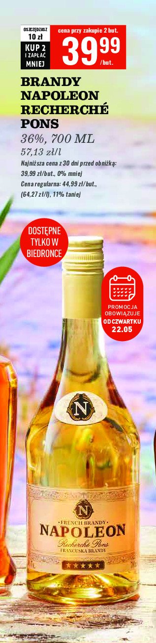 Brandy NAPOLEON RECHERCHE PONS promocja