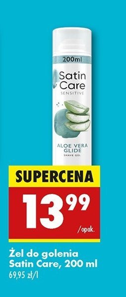 Żel do golenia sensitive skin Gillette satin care promocja w Biedronka