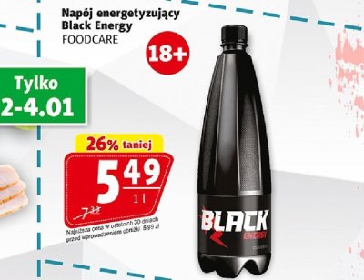 Napój energetyzujący Black Energy FOODCARE promocja w Prim Market