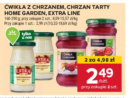 Chrzan tarty EXTRA LINE MAXIMA promocja w Stokrotka