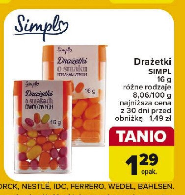 Drażetki owocowe Simpl promocja