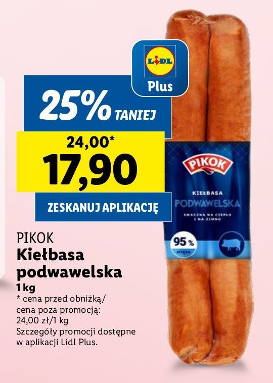 Kiełbasa podwawelska Pikok promocja