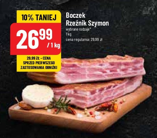 Boczek paski Rzeźnik szymon poleca promocja
