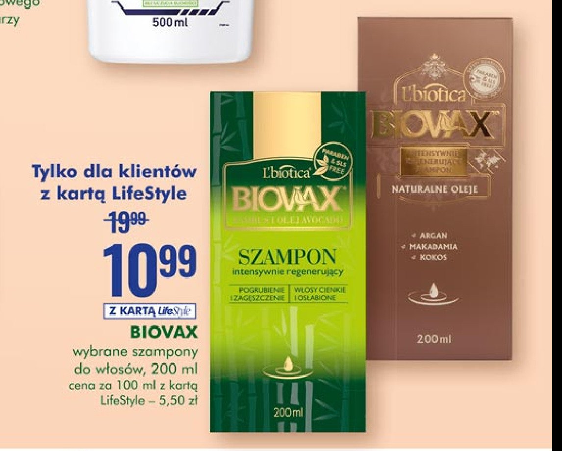 Szampon do włosów naturalne olejki Biovax promocja