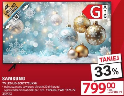 Telewizor TV LED UE43CU7172UXXH SAMSUNG promocja w Selgros